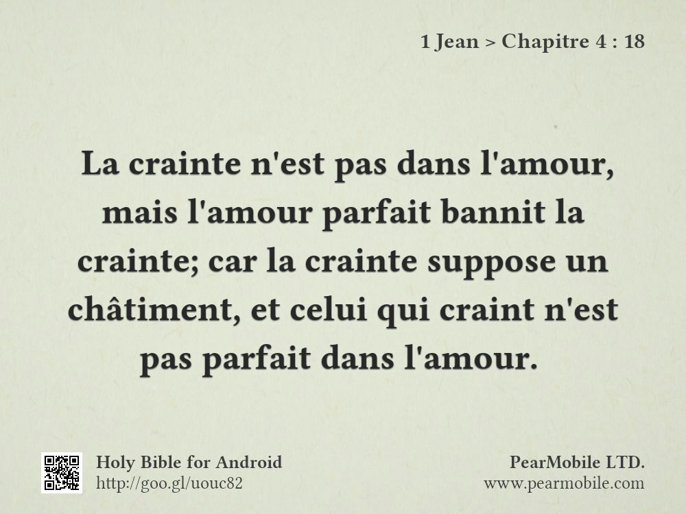 1 Jean, Chapitre 4:18